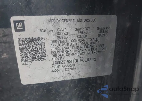 2020 Chevrolet Malibu Fwd Lt from USA, damaged, VIN 1G1ZD5ST3LF010242